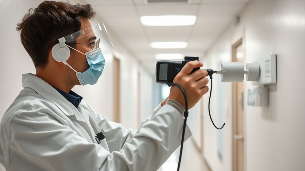 Professionele CO2-monitoring installatie in kantoorgebouw
